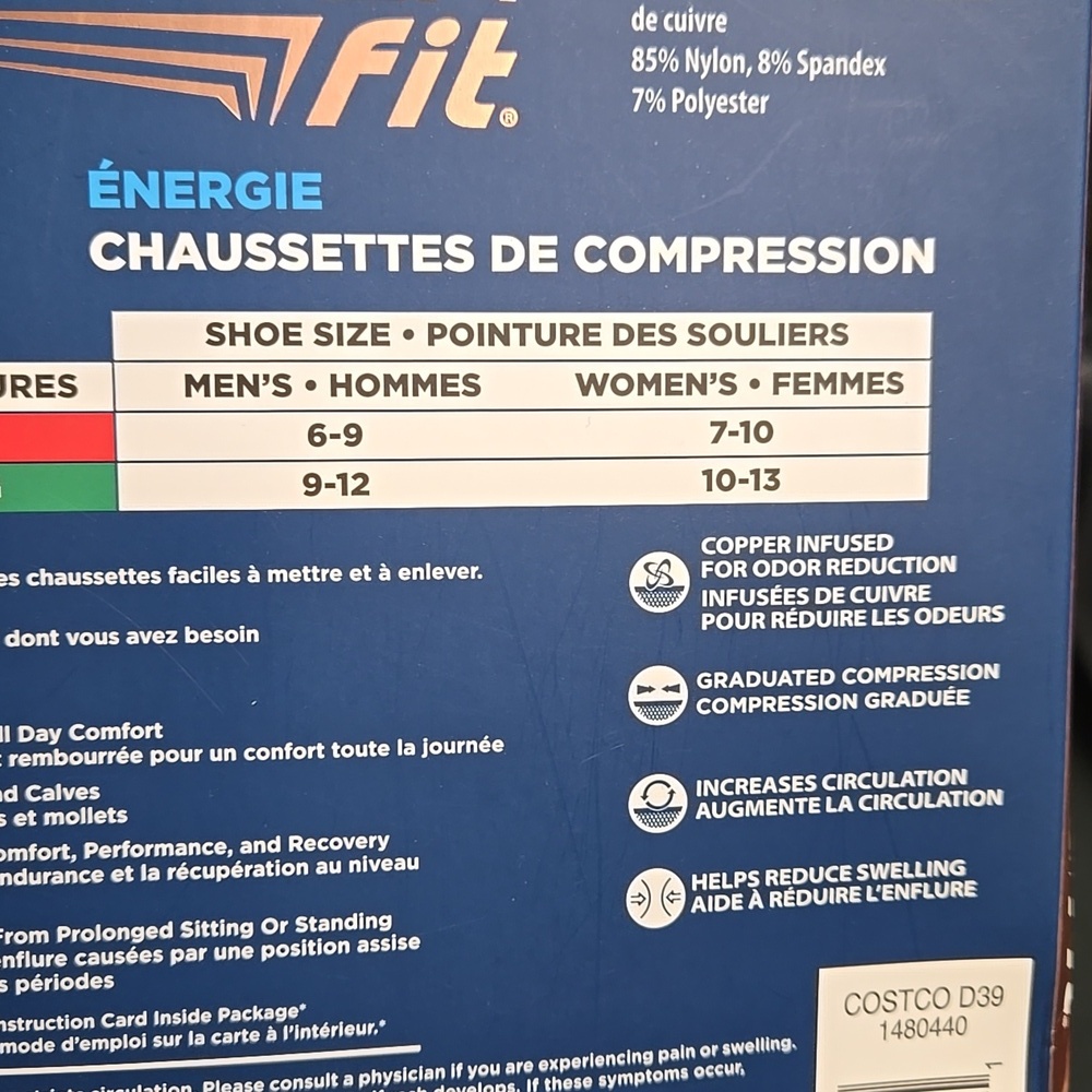 Copper Fit Unisex Compression Socks - Picture 6 of 8